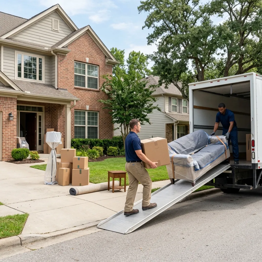 Long-distance moving services in Safety Harbor, FL — movers loading truck