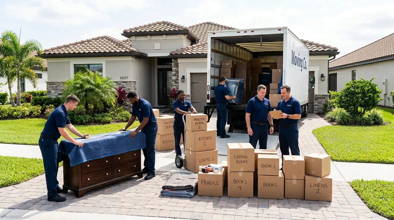 Long-Distance Moving Services in Lakewood Ranch FL helping a family prepare for relocation